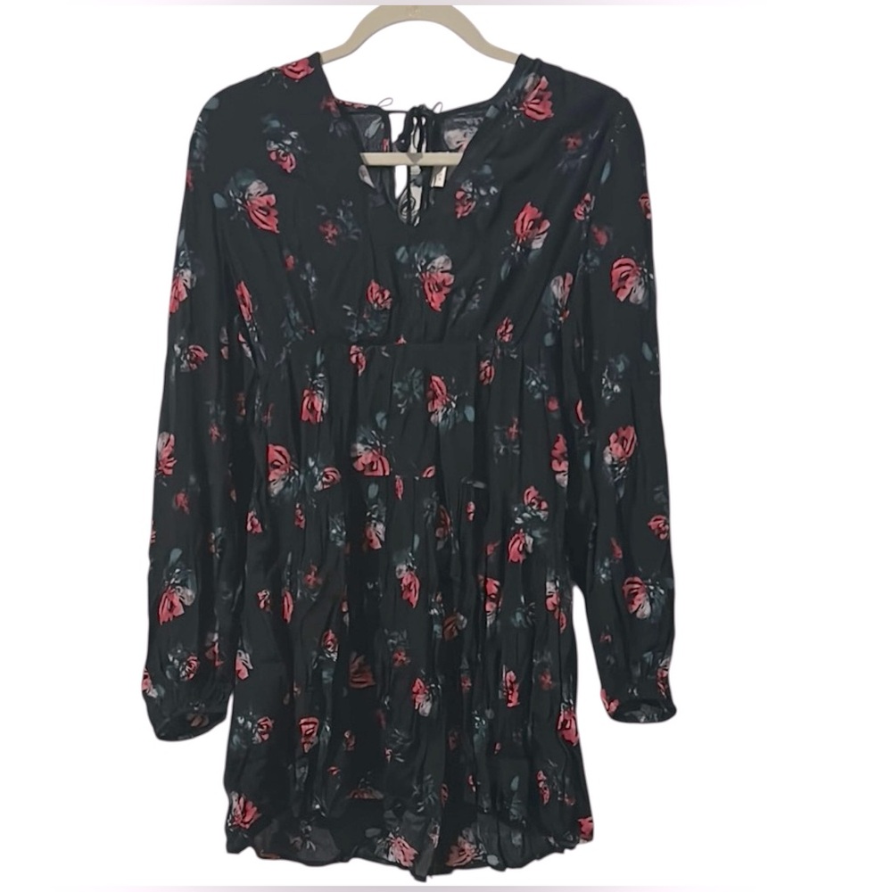 A New Day Floral Print Long Sleeve Dress